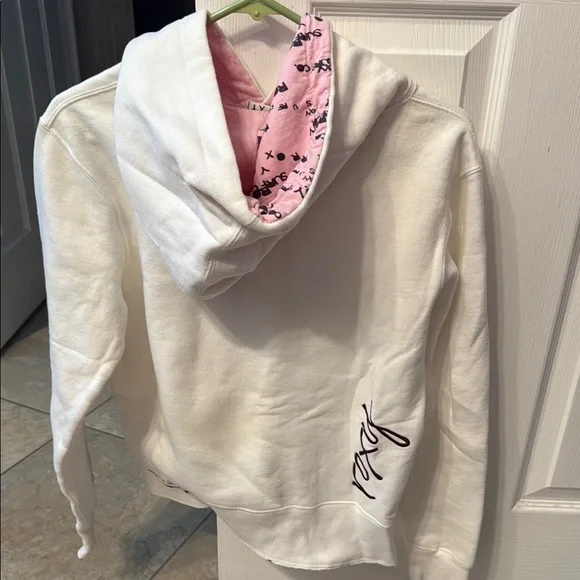 Roxy White and Pink Graphic Crewneck Sweater—-2 gently used hoodies - Picture 2 of 4